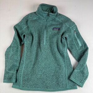 Patagonia Women's BetterSweater 1/4 Zip Fleece Pullover in Beryl Green Size XS